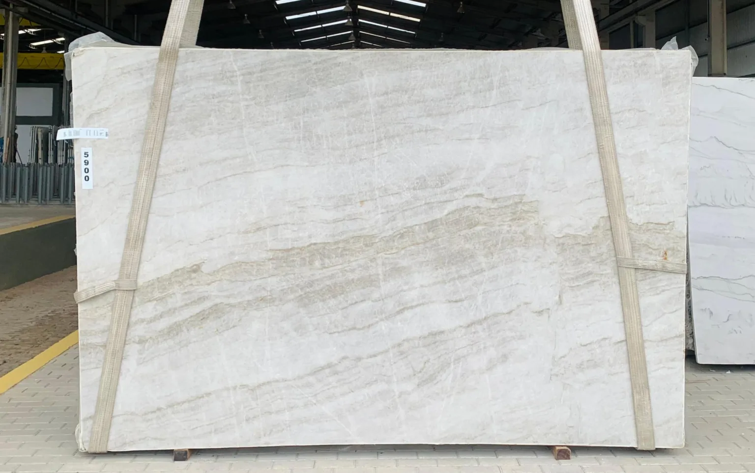 5900 - 0004502 - QUARTZITE SLAB PERLA VENATA WHITE 3.0 CM POLISHED (2)